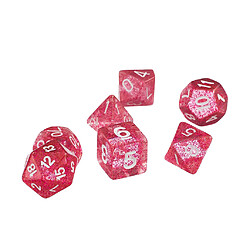 7pcs / Set Donjons De Jeux Trpg & Dragons Glitter D4-d20 Multi-côtés Dés Rose 1pcs x 8 dés faces