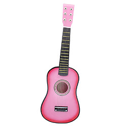 Mini 23 Pouces En Bois 6 Cordes Guitare Acoustique Instrument De Musique Cadeau Rose