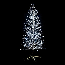 sapin spray argent - hauteur 1.50 mètres - 320led - blanc - pétillant - festilight 40479-ap0 