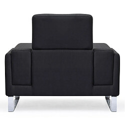 Avis Paris Prix Fauteuil en Tissu Ezekiel 104cm Noir