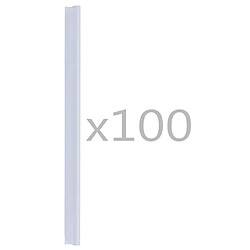 vidaXL Attaches de bande de clôture 100 pcs PVC Transparent