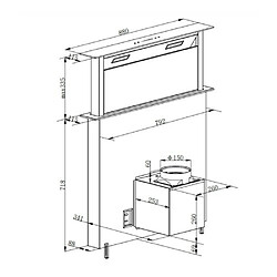 Acheter Hotte de plan de travail LINARIE RAHP9X 90 cm inox et verre