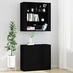 Avis Maison Chic Buffet,Meuble de Rangement,commode pour salon,Cuisine Noir Bois d'ingénierie -MN96535