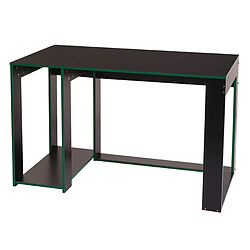 Decoshop26 Bureau table de bureau pour ordinateur 120x60x76cm en MDF noir vert 04_0001452