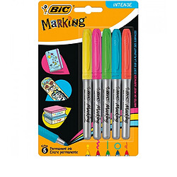 BIC Marqueur permanent Intensity, couleurs pastel, étui de 5 ()