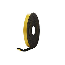 Mousse noire adhésive caoutchouc epdm 15x6mm longueur 10m 