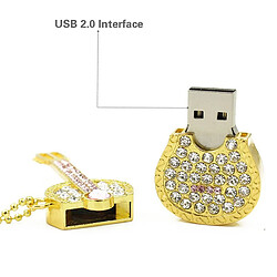 32Go USB 2.0 Clé USB Clef Mémoire Flash Data Stockage Guitare Strass Doré