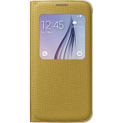 Samsung S View coque G920F Samsung Galaxy S6 -jaune Fabric