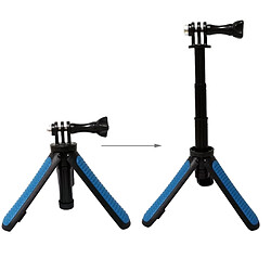 Wewoo Multi-fonctionnel support de trépied pliable Selfie Monopod Stick pour GoPro HERO5 Session / 5/4 / 4/3 + / 3/2/1, caméras de sport Xiaoyi, longueur: 12-23cm bleu