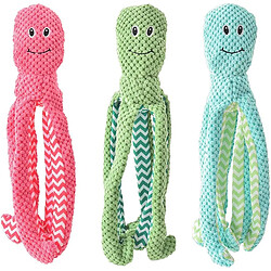 Lot de 3 jouets couineurs pour chien, chiot en peluche pour chien de petite taille, race de chien de petite taille, pieuvre interactive durable, rouge, vert, bleu et réduire l'ennui, lot de 3 (rouge vert bleu).