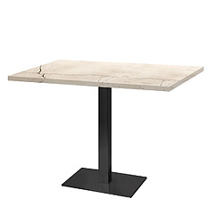 Restootab Table 120x70cm - modèle Milan lune blanche