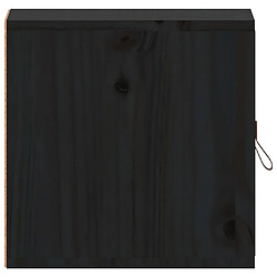 Avis vidaXL Armoire murale Noir 31,5x30x30 cm Bois de pin massif