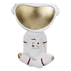 Décor de bureau de vase à fleur de plante hydroponique Décoration De Bureau De Conteneur De Vase Astronaute Mignon Pot Decor Silver Lie