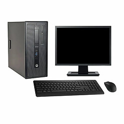 PC Tour HP EliteDesk 800 G1 Ecran 27" i5-4570 RAM 16Go SSD 240Go Windows 10 Wifi - Occasion