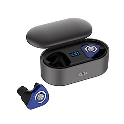 Universal M9 TWS casque sans fil bluetooth 5.0 son hifi casque sport contrôle tactile casque jeux stéréo casque oreille gratuit bleu 