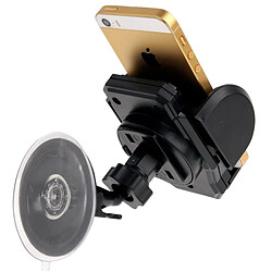 Wewoo Support Holder noir pour iPhone, Galaxy, Sony, Lenovo, HTC, Huawei, et autres Smartphones de Largeur: 3.5cm - 10cm Universel 360 Degrés Rotation Ventouse Voiture / Bureau Stand,