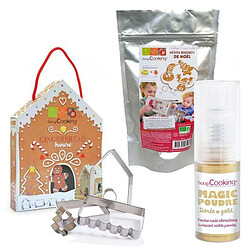 Scrapcooking Coffret maison en pain d'épices - découpoirs, préparation biscuits et poudre dorée