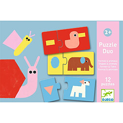 Djeco Puzzle duo Animaux et formes Djeco DJ08256 - Puzzle duo Animaux et formes