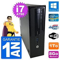 PC HP ProDesk 400 G1 SFF Intel i7-4790 RAM 8Go Disque Dur 1To Windows 10 Wifi - Occasion