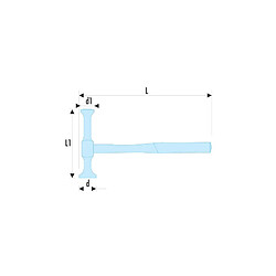 Facom Marteau à têtes rondes, plates et convexes 600 grammes