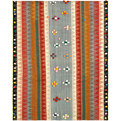 Vidal Tapis de laine 175x137 multicolore Jajim