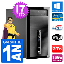 PC Tour HP ProDesk 400 G1 Intel Core i7-4770 RAM 16Go Disque 2To Windows 10 Wifi · Occasion 