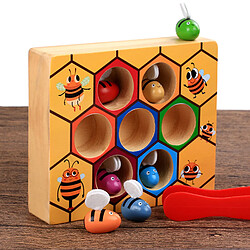 Acheter Universal Clip pour enfant Ruche intelligente Couleur Jouet cognitif Bois Précoce Montessori Enfance Jouet éducatif Petite abeille | Puzzle (jaune)