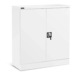 Helloshop26 Armoire bureau verrouillable 40 x 91,5 x 102 cm acier blanc 14_0006029 