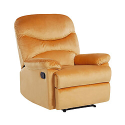 Beliani Fauteuil Velours Moutarde ESLOV