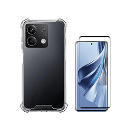 Superprotect Housse anti-choc kit de couverture + film en verre trempé à couvercle complet 5D Phonecare pour Xiaomi Redmi Note 13 - Transparent