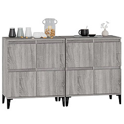 Acheter Maison Chic Ensemble de 2 Buffets,commode,console pour rangement sonoma gris 60x35x70 cm bois d'ingénierie -MN16594