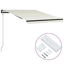 vidaXL Auvent rétractable automatique 300x250 cm Crème 