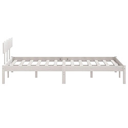 Acheter vidaXL Cadre de lit sans matelas blanc bois de pin massif