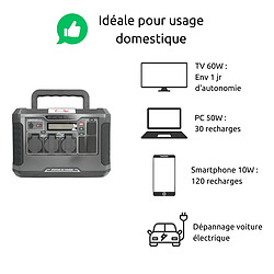 Station d'énergie portable Advance 1500 - Générateur électrique - 1328Wh/1500W - Sortie AC - Noir - Protec pas cher