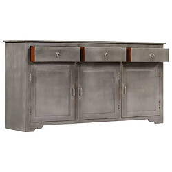 Avis vidaXL Buffet Gris 160x40x80 cm Bois de manguier massif