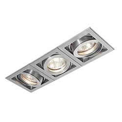 Saxby Downlight encastré à 3 lumières en aluminium, GU10 