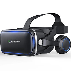 Wewoo Casque VR Lunettes vidéo 3D de réalité virtuelle VR SHINECON G04E Adaptées aux téléphones intelligents de 3,5 à 6,0 pouces avec HiFi Noir 