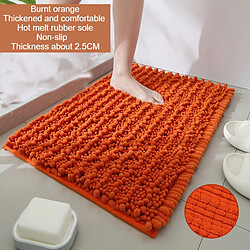 LUUCOZK Tapis de bain antidérapants absorbants à séchage rapide - 51 x 81 cm - Orange brûlé-Taille standard