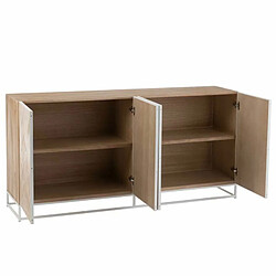 Paris Prix Buffet 4 Portes Miraza 180cm Naturel & Blanc pas cher