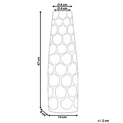 Avis Beliani Vase à fleurs SUKHOTHAI fait à la main Métal 47 cm Argenté