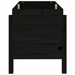 Acheter Maison Chic Jardinière,Lit surélevé de jardin - Bac à fleurs - pot de fleur noir 101x50x57 cm bois de pin massif -GKD99609