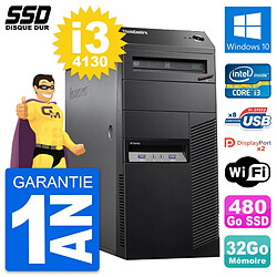 PC Tour Lenovo ThinkCentre M83 Intel i3-4130 RAM 32Go SSD 480Go Windows 10 Wifi - Occasion