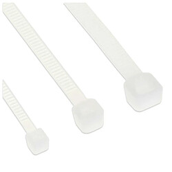 Attaches de câble InLine® longueur 150 mm largeur 2,5 mm blanc 100 pcs.