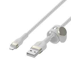 Avis Cbl S tressé USB-A LTG 1M blc Belkin Cbl Silicone tressé US