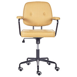 Avis Beliani Chaise de bureau en cuir PU jaune PAWNEE