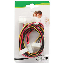 Avis InLine® Internal Power 1x Molex 4 broches à 4x Molex 0,45m + 0,55m