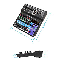 Avis Table De Mixage 6 Canaux Avec Carte Son Intégrée, Effets DSP, Bluetooth, USB 2.0 YONIS