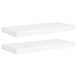 vidaXL Étagères murales flottantes 2 pcs blanc 60x23,5x3,8 cm MDF