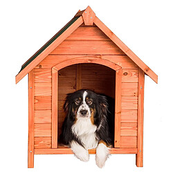 MON JARDIN MAISON ANIMAUX CHENIL NICHE POUR CHIEN EN SAPIN AVEC TOIT AMOVIBLE 74X65XH83CM+Sunnydays