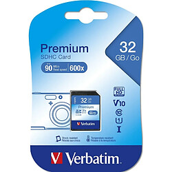 Carte Mémoire SD Verbatim PREMIUM SDHC C10/U1 32 GB